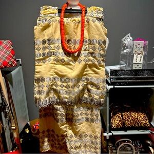 VTG African Nigeria Skirt & Blouse Lace Girl’s Set